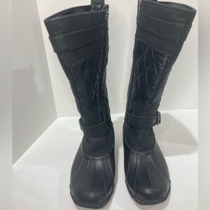 NEW SPERRY CALF HIGH WINTER LEATHER AND QUILTED NYLON BOOT SIZE 6